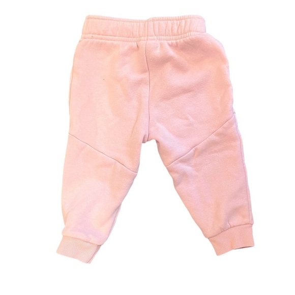 Rebook casual pull-up light pink sweatpants elastic waist fleece inside Girl 12M - Picture 5 of 6